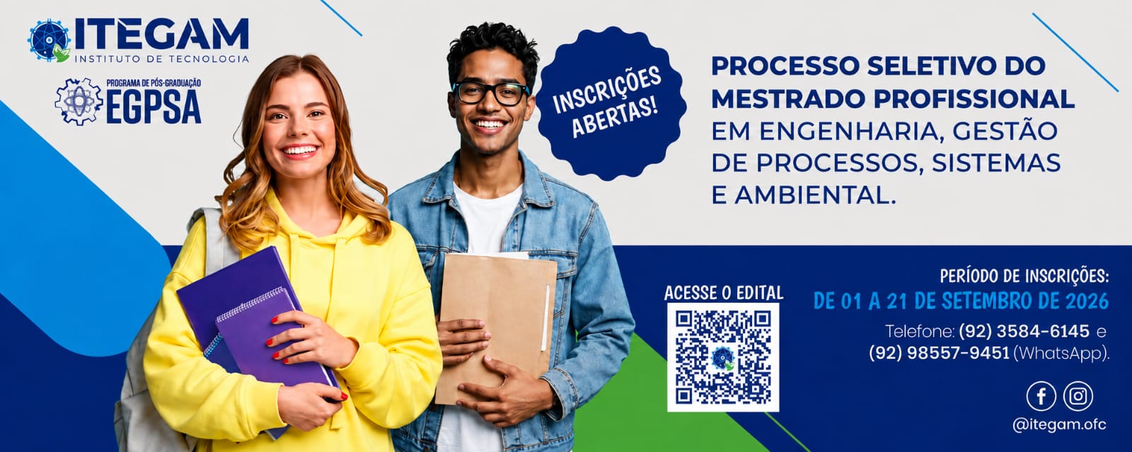 Banner em destaque do Programa de Pós-Graduação EGPSA