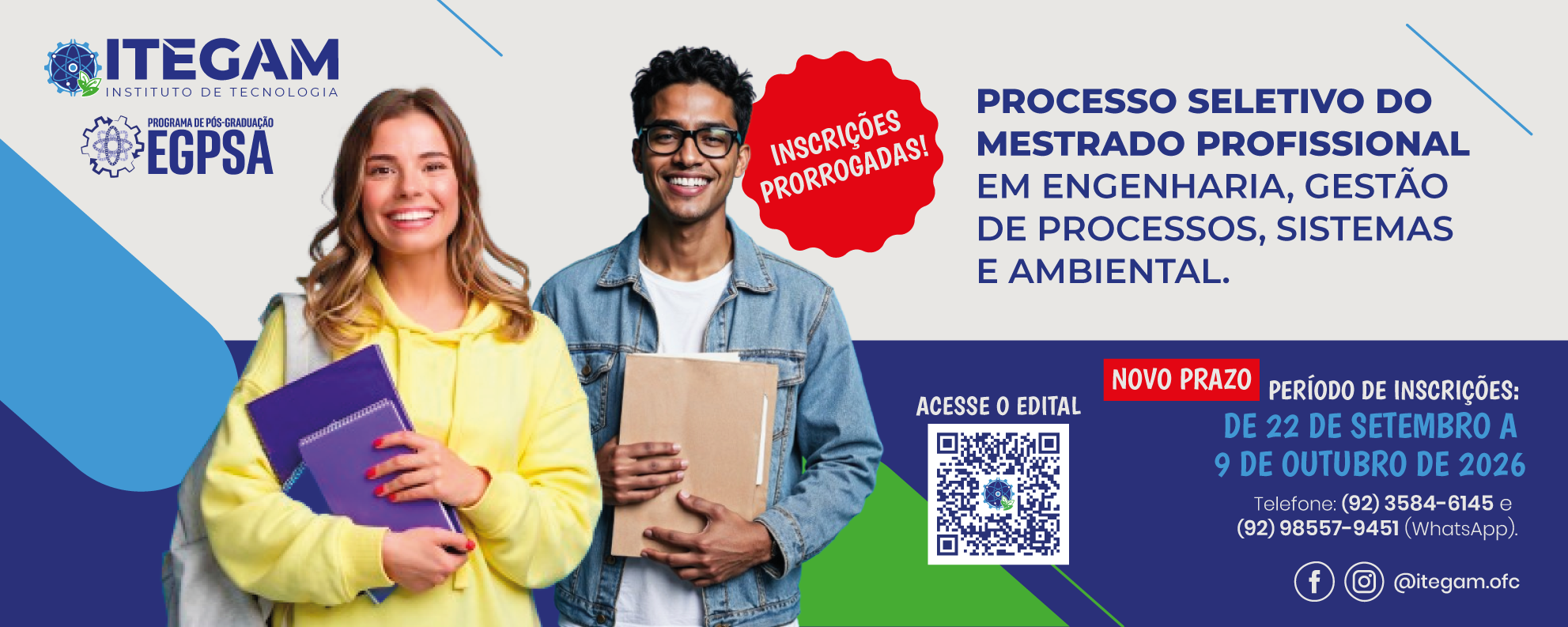 Banner em destaque do Programa de Pós-Graduação EGPSA