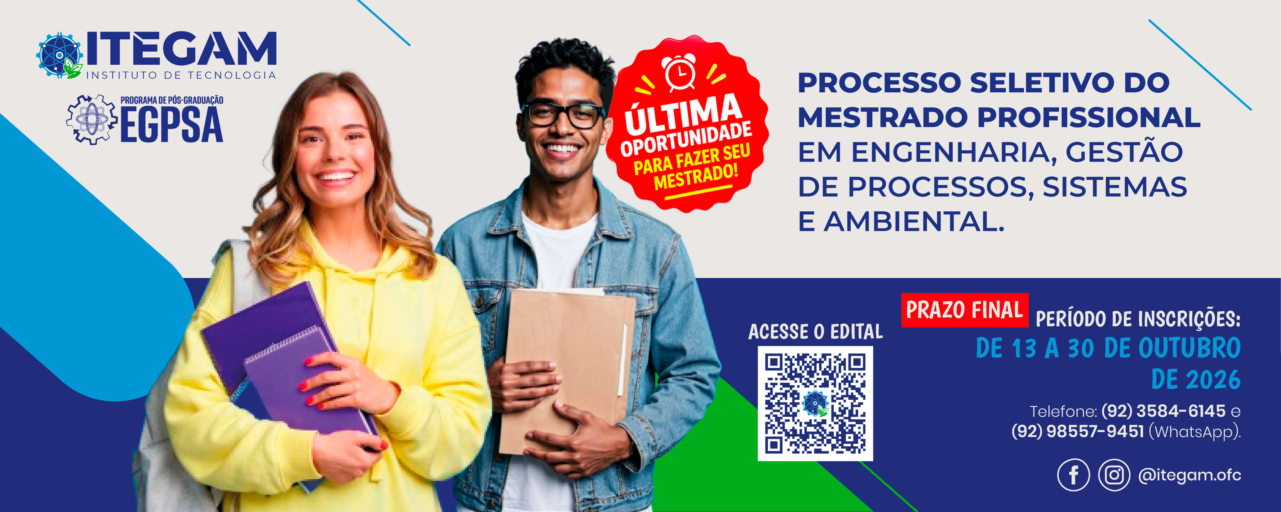 Banner em destaque do Programa de Pós-Graduação EGPSA